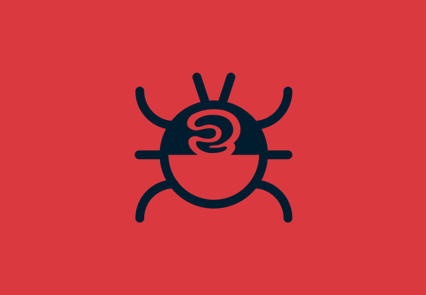 Käfer mit Log4J-Logo.
