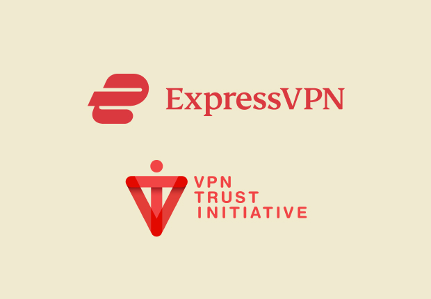 Logos da ExpressVPN e VPN Trust Initiative