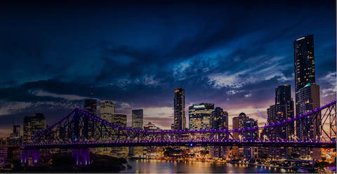 Brisbane city at night