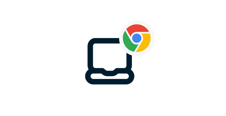 Logotipo de Chromebook en una laptop.