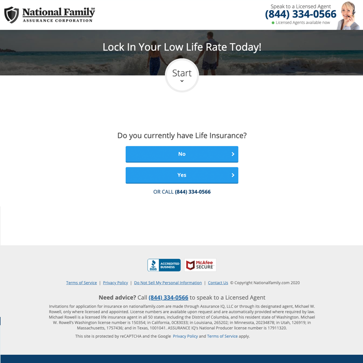 National Family Assurance screen shot