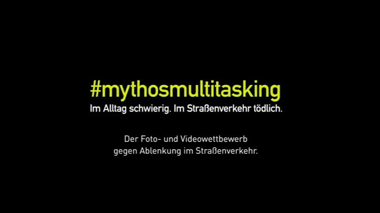 Das Thumbnail für den Film, der den Wettbewerb um die Aktion #mythosmultitasking gewonnen hat.