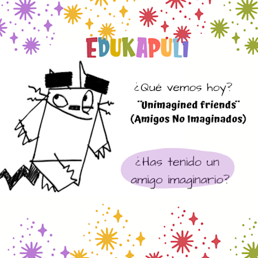 gato dibujado personaje del corto Unimagined friends