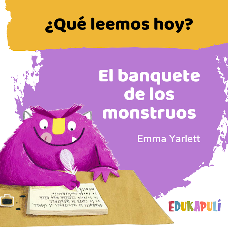 publicacion con ilustración del monstruo rosado