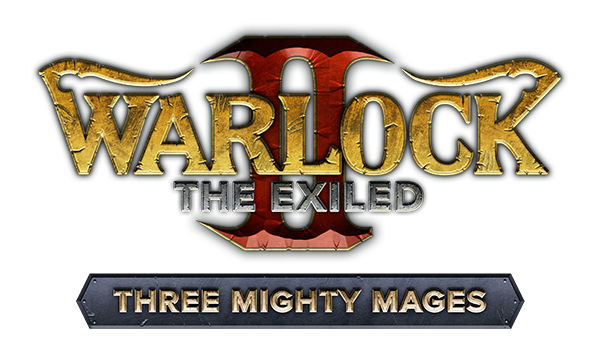 Warlock 2: The Exiled - Three Mighty Mages - logo