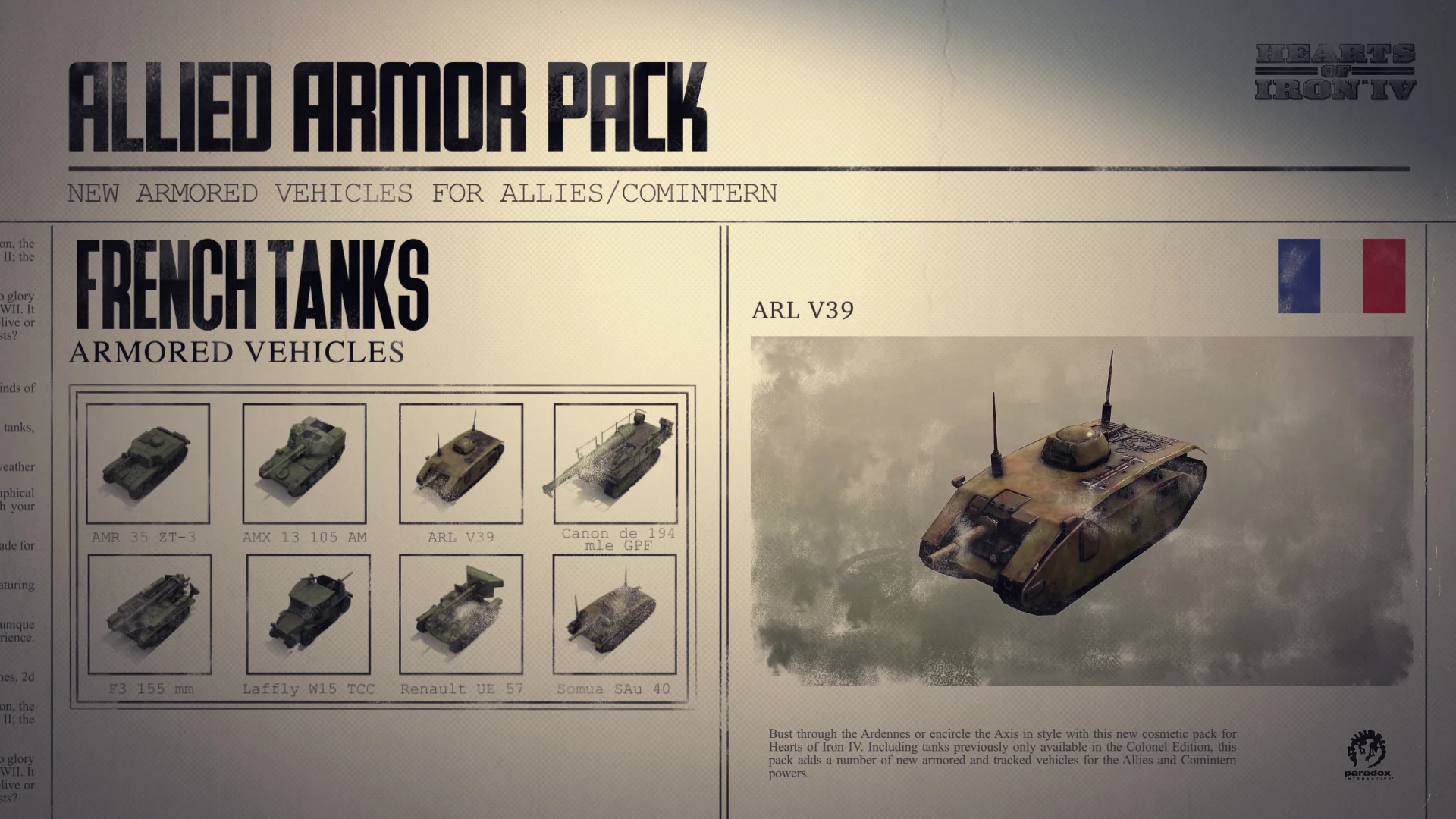 Hearts of Iron IV: Allied Armor Pack (screenshot 1)