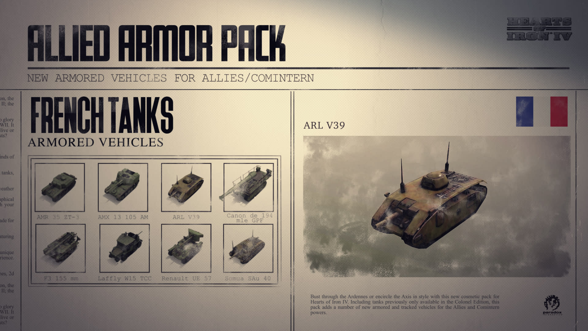 Hearts of Iron IV: Allied Armor Pack (screenshot 1)