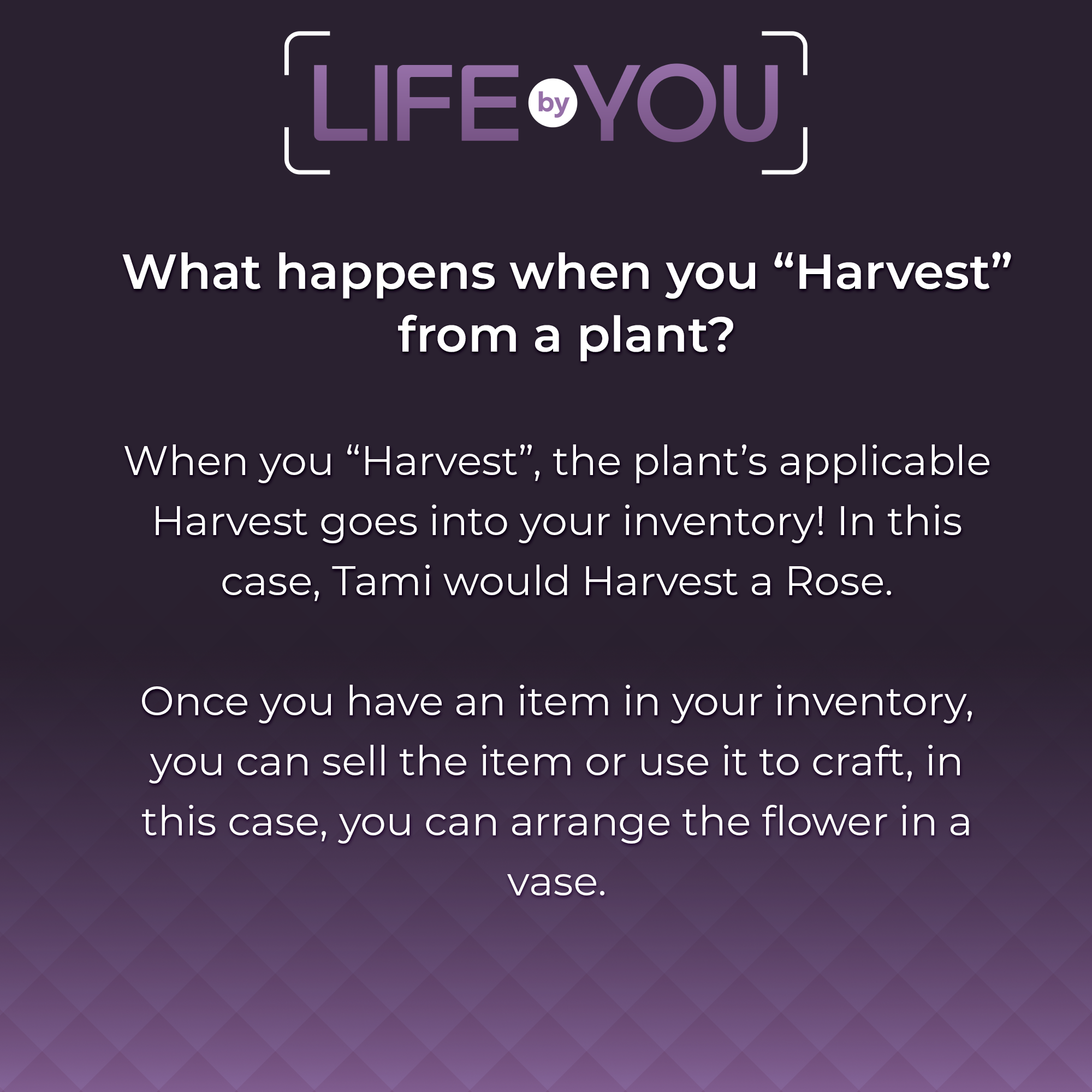QnA What happens when you harvest from a plant?