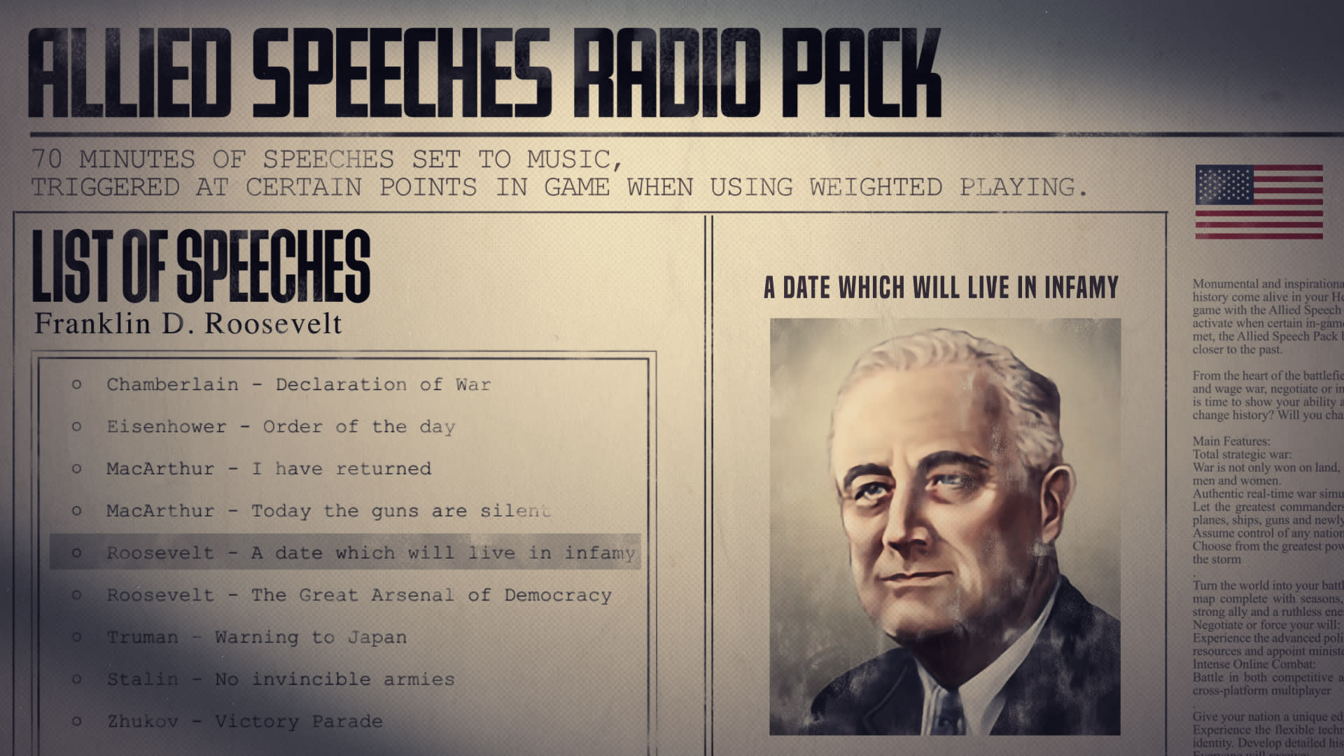 Hearts of Iron IV: Allied Speeches Pack (screenshot 5)