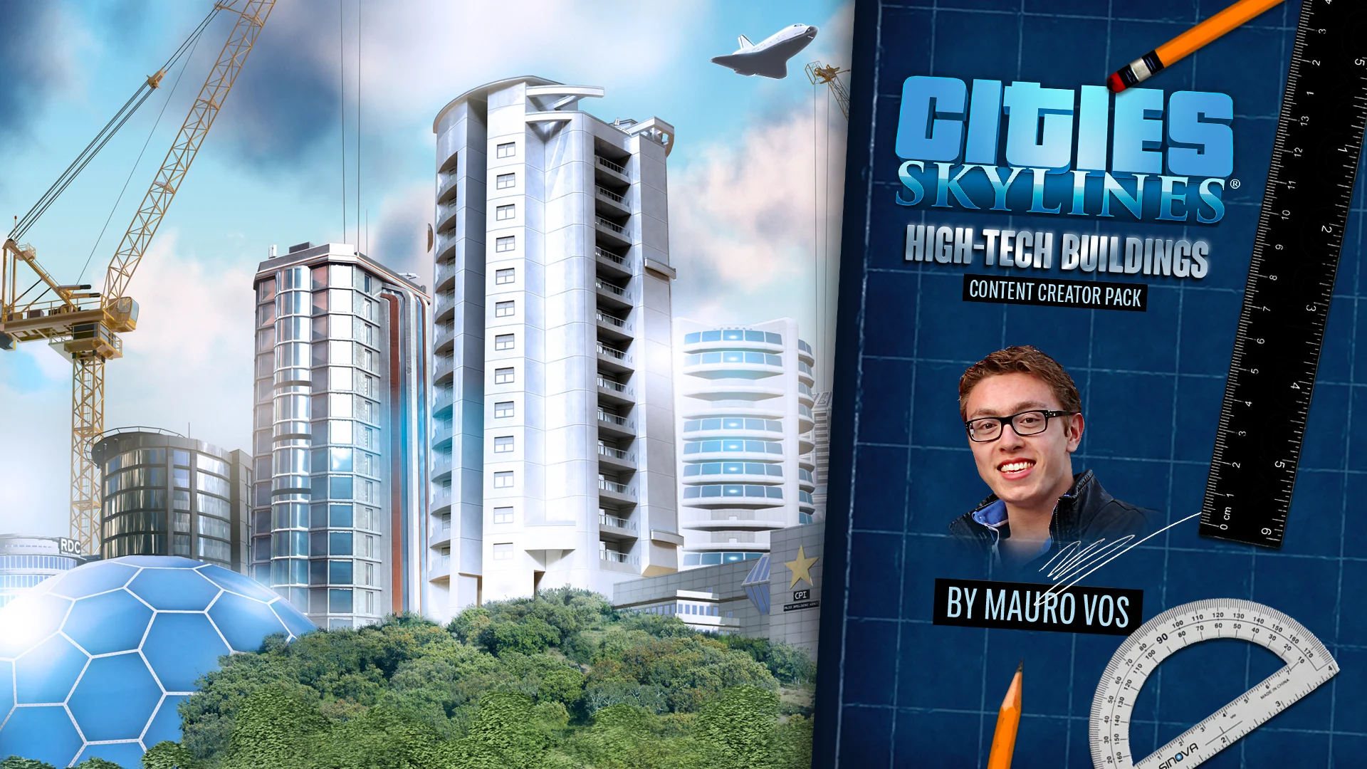 Cities: Skylines - High-Tech Buildings (screenshot 1)