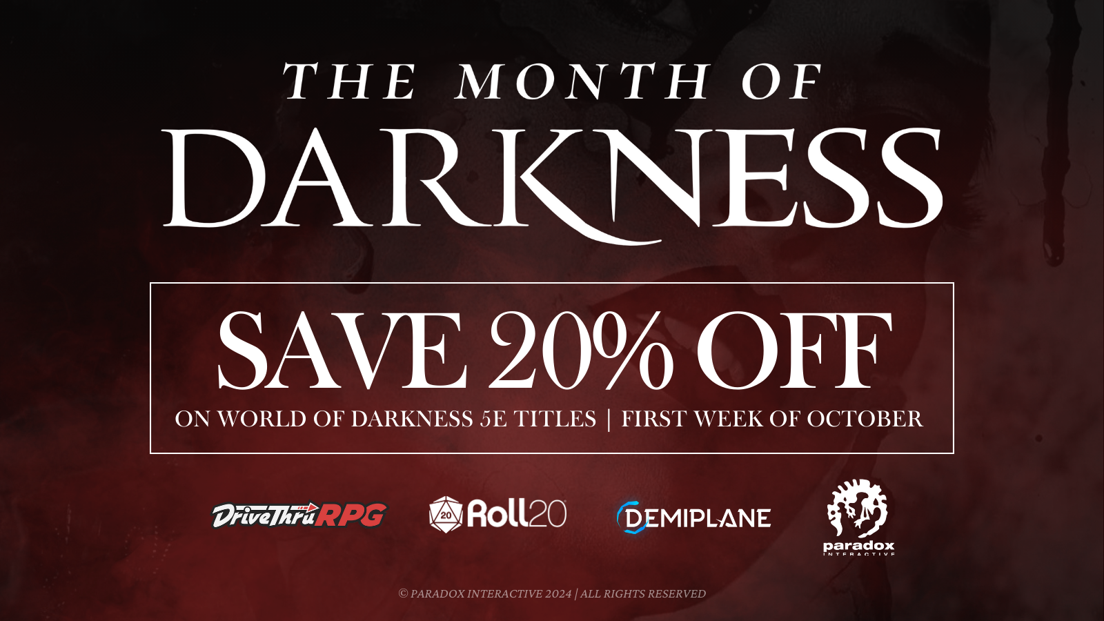 Month of Darkness DTRPG sale