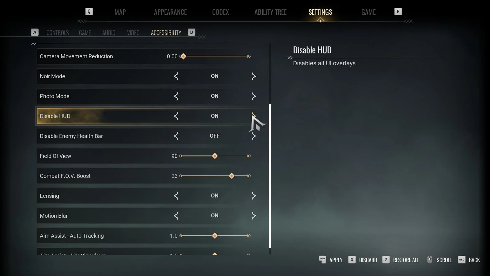 bloodlines 2 disable hud
