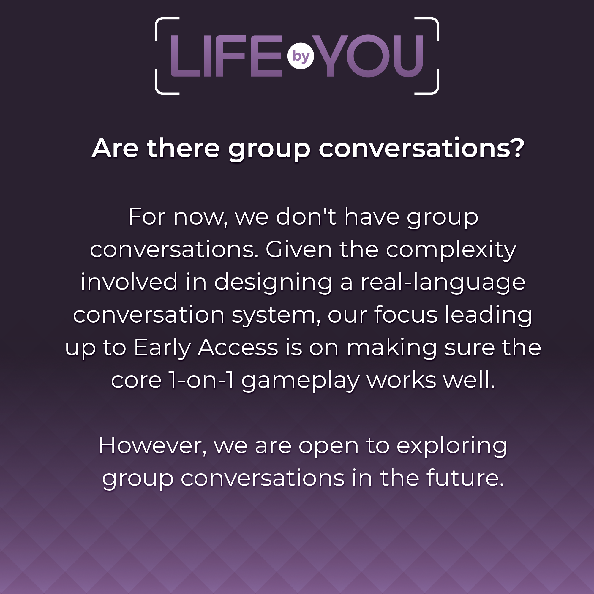 QnA Are there group conversations? 
