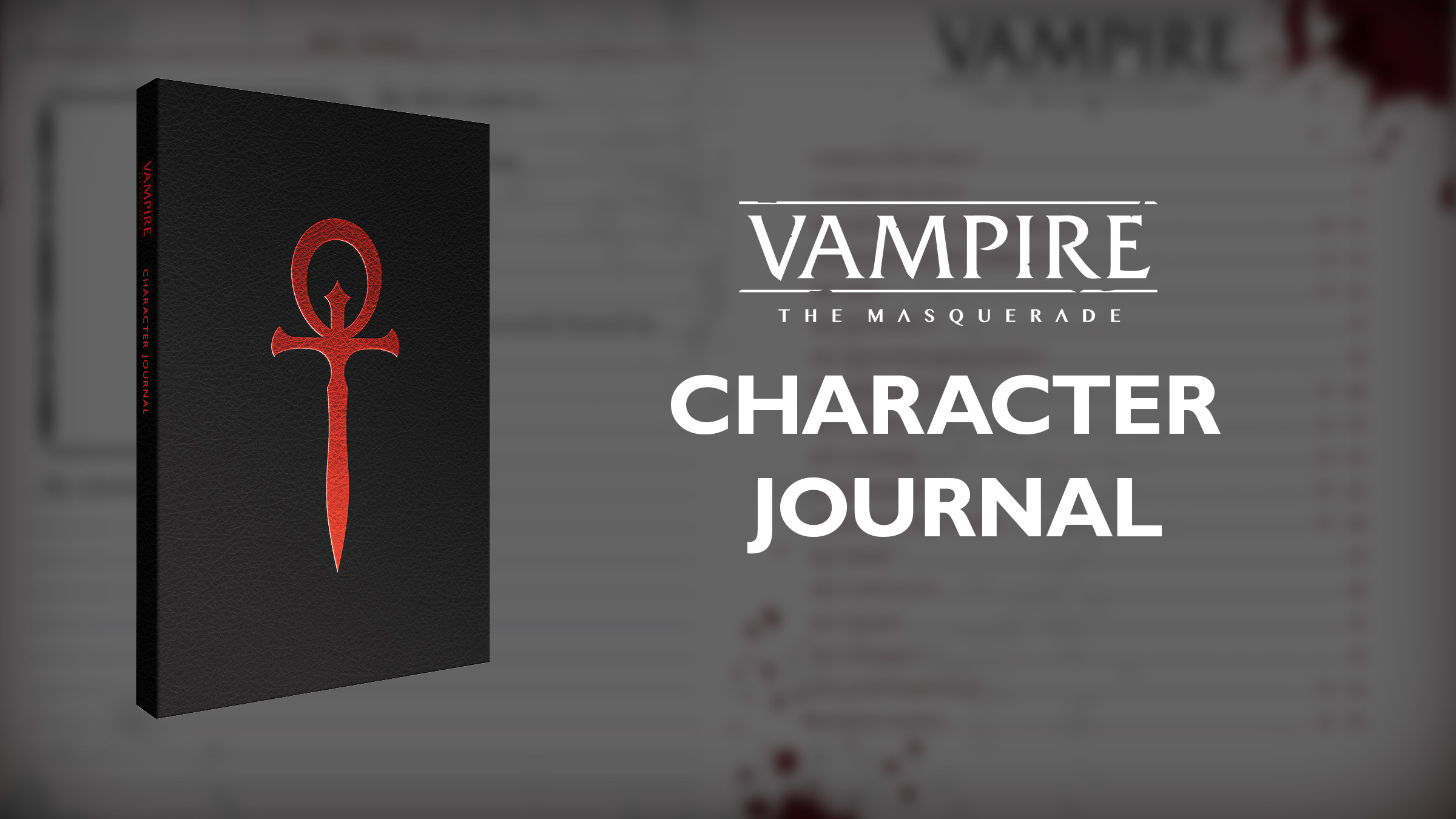 Vampire: The Masquerade 5th Edition Roleplaying Game Character Journal