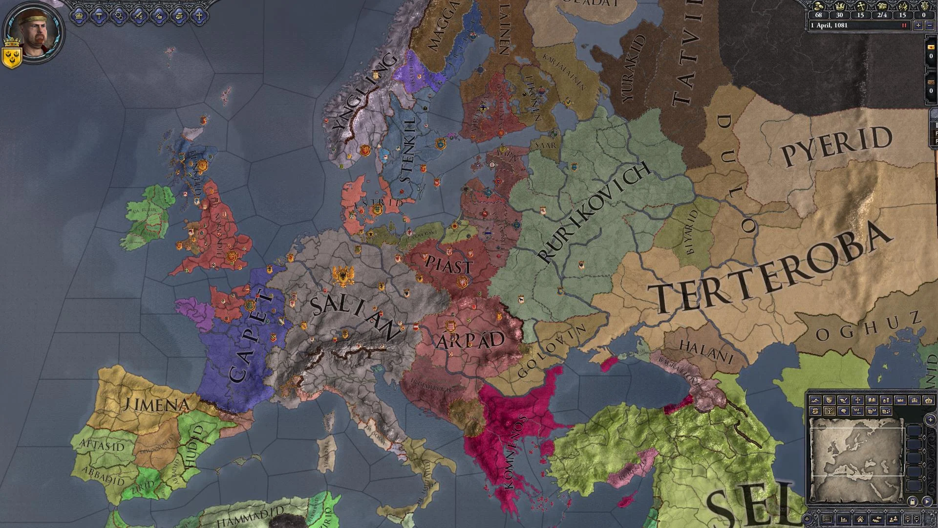 Crusader Kings II: Dynasty Shields Charlemagne (screenshot 5)
