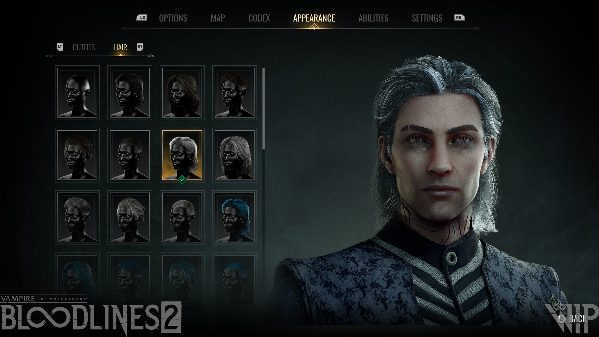 11. In-game UI of hair selection