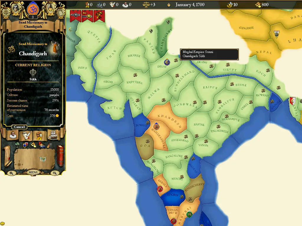 For the Glory: A Europa Universalis Game (screenshot 8)