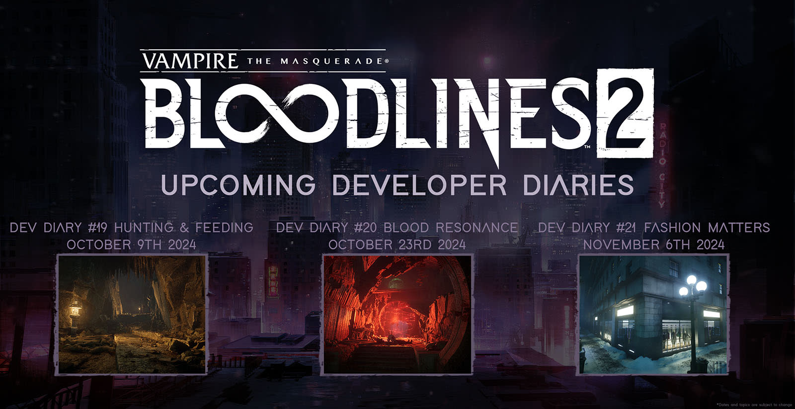 Upcoming DD 19-21