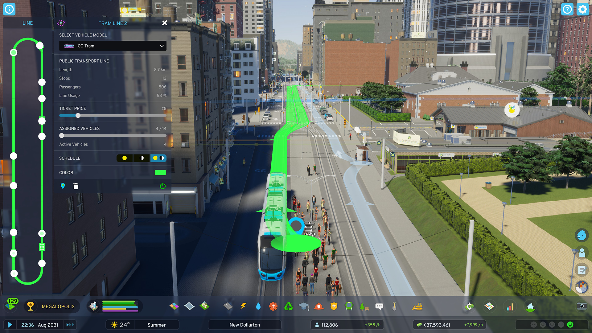 Cities: Skylines 2 has no cap on the number of people it can track, and  it's basically the Matrix