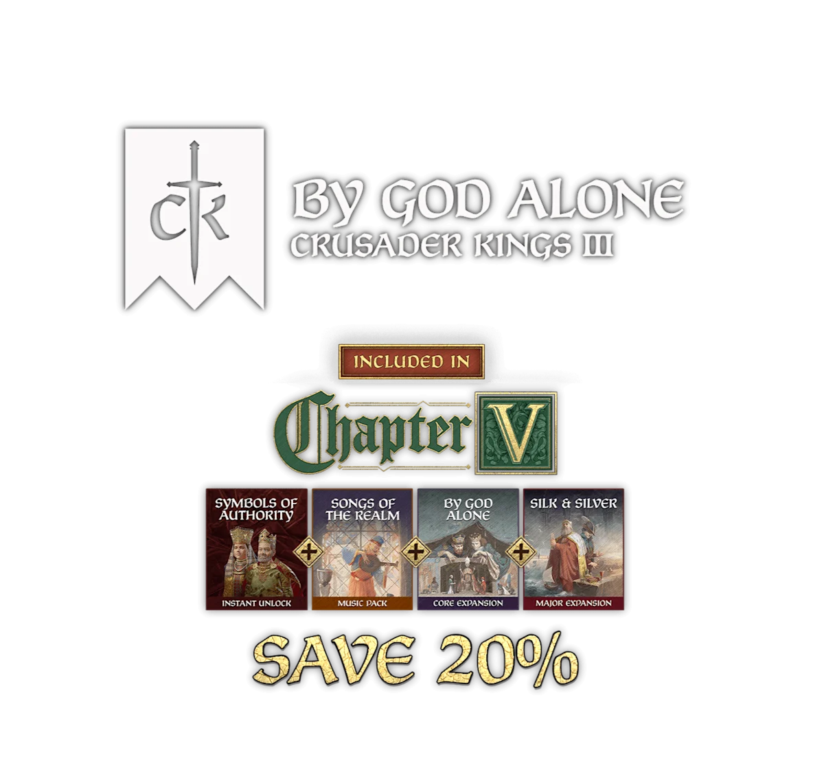 By God Alone Crusader Kings III logo