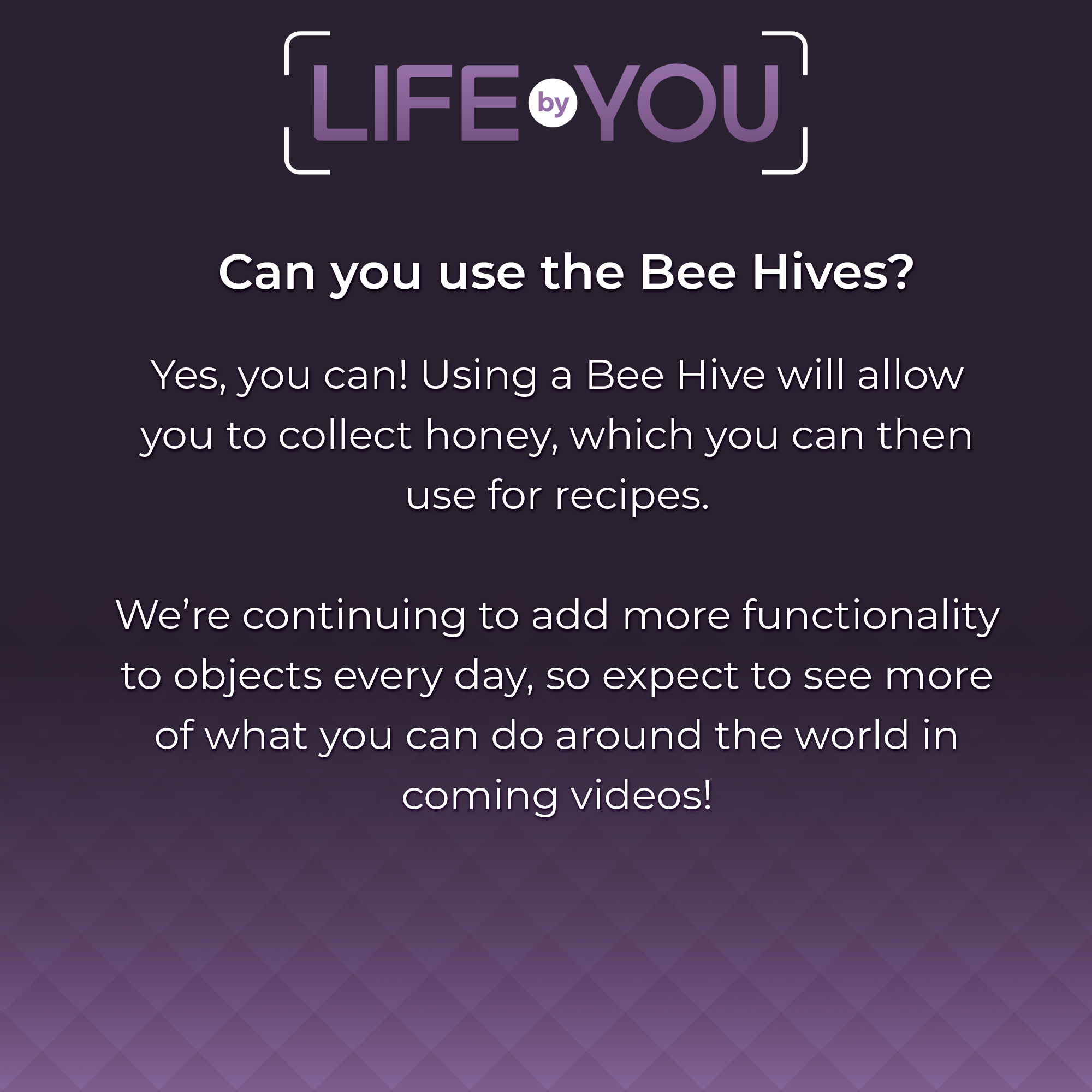 QnA Can you use bee hives?