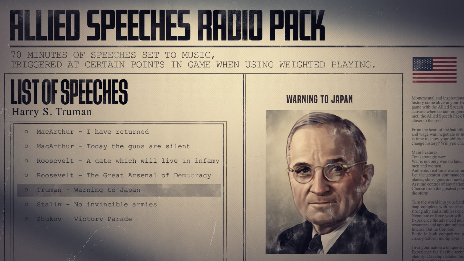 Hearts of Iron IV: Allied Speeches Pack (screenshot 7)