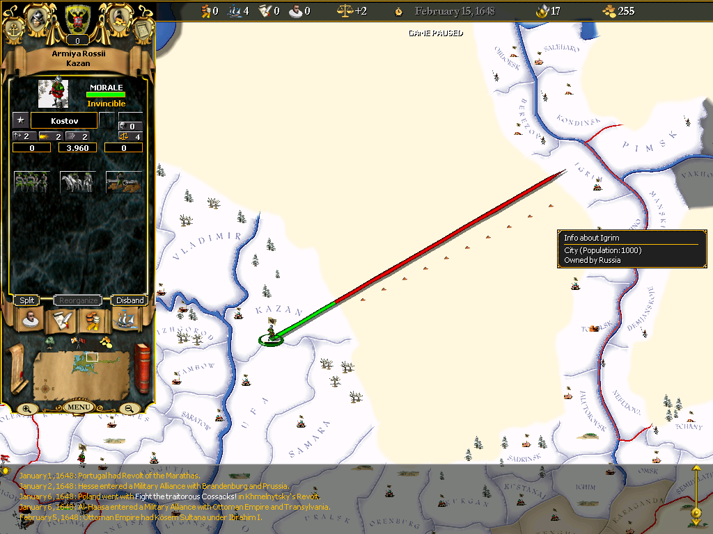 For the Glory: A Europa Universalis Game (screenshot 13)