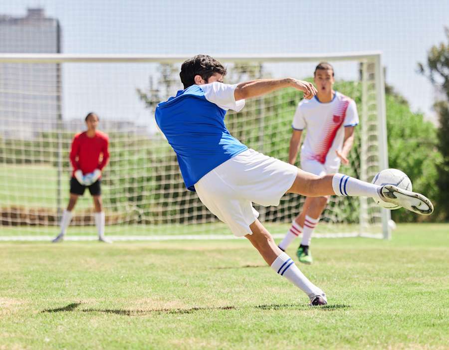 sports-soccer-and-athlete-scoring-a-goal