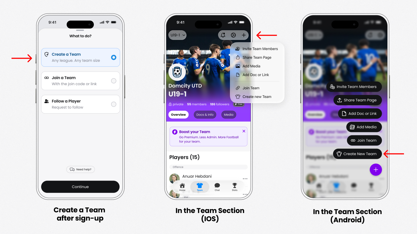 Create Team image