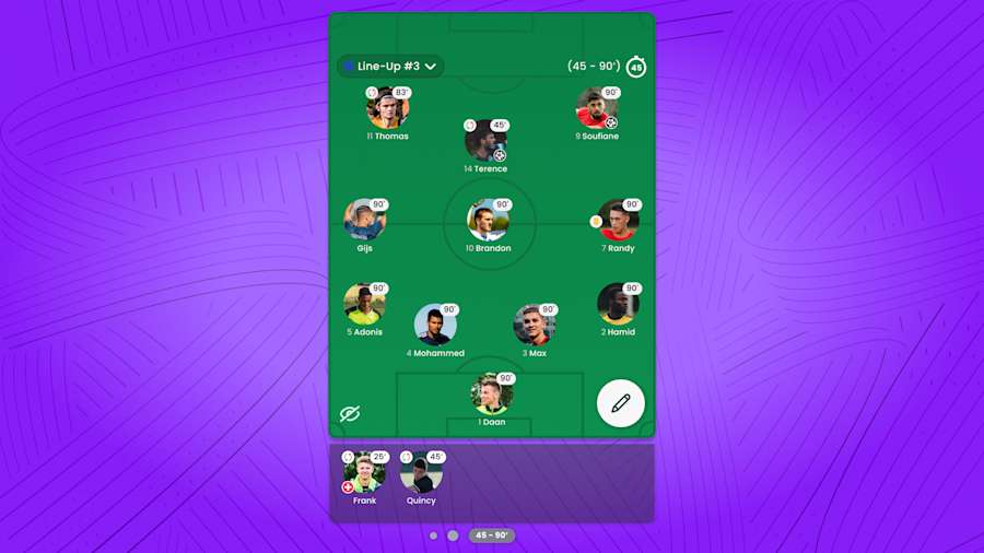 LineUp with Playing Time