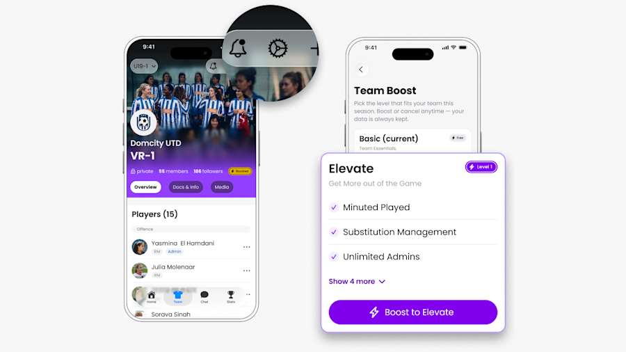 Boost your team in the Team Section
