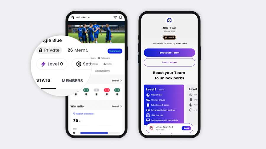 Boost your team in the Team Section