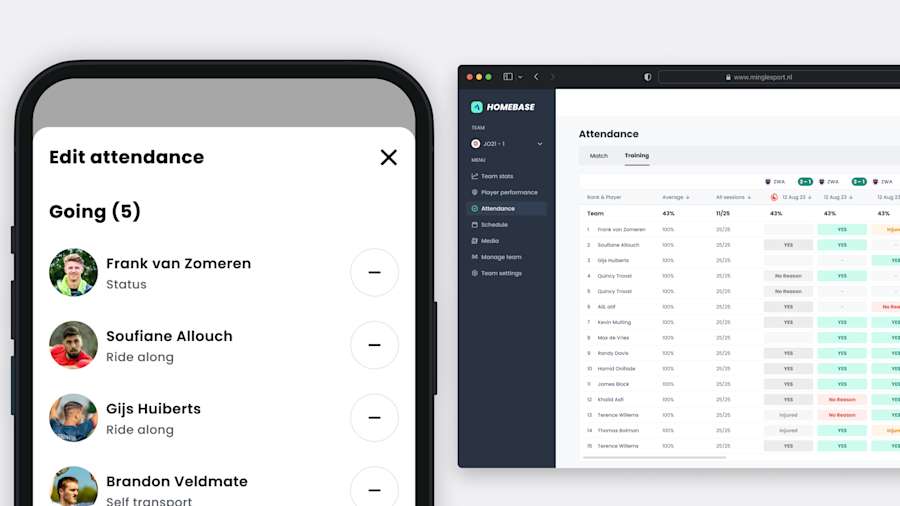 Homebase + app attendance