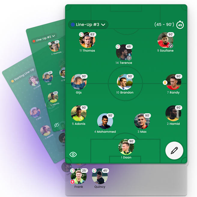 Match Control Counter Match Control Substitutions | Track Playing Time Automatically with ...