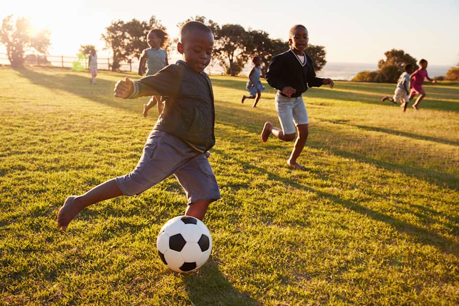 kids playing soccer