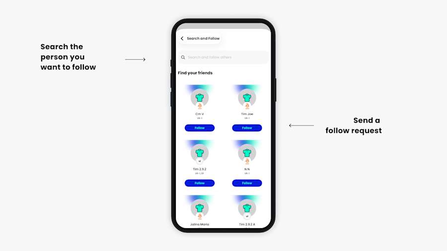 Help Article Visual - How to search and follow people