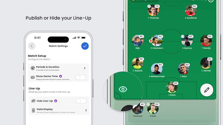 Share Your Lineup with your team and on your socials