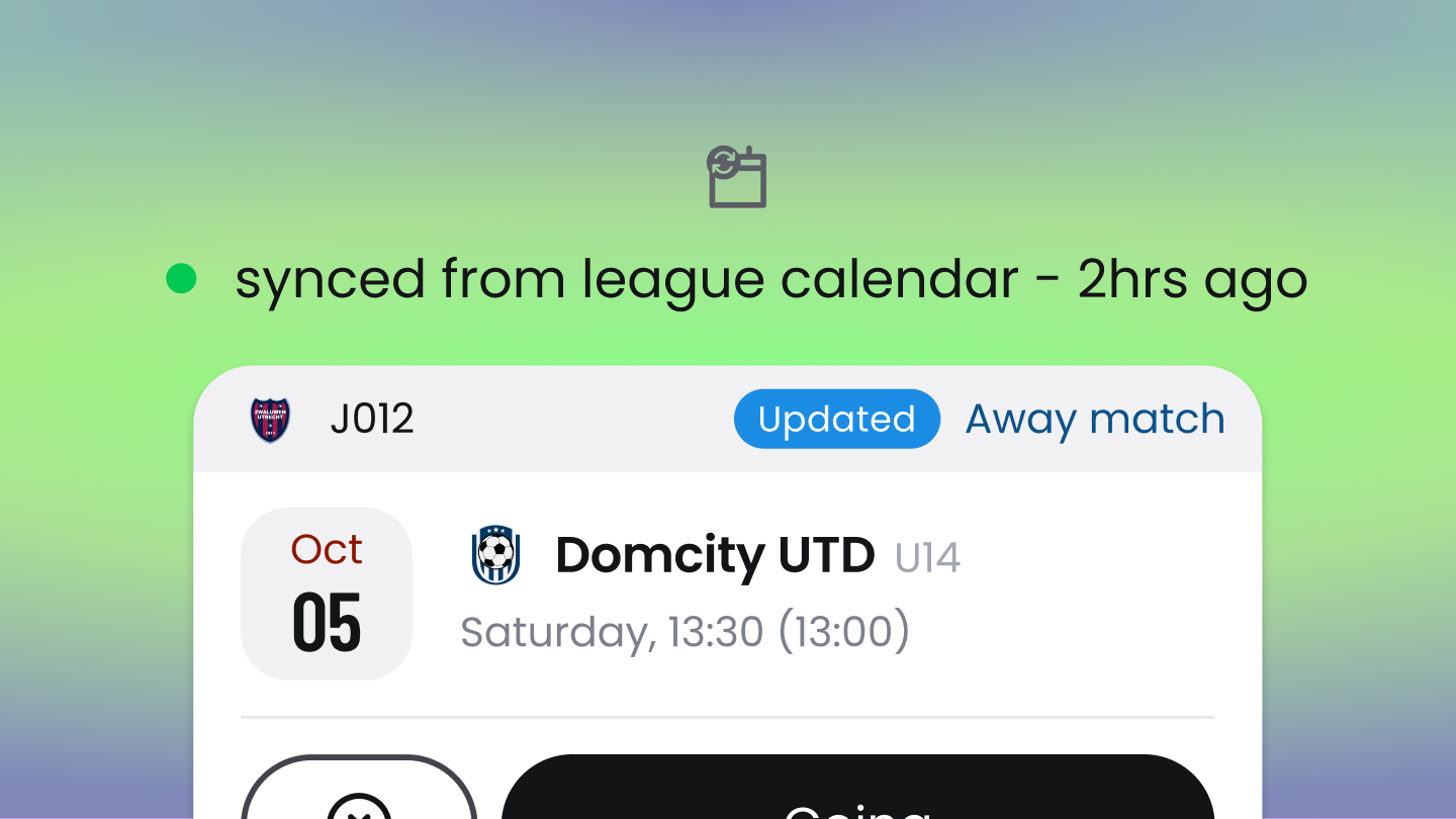 Synced from league calendar.