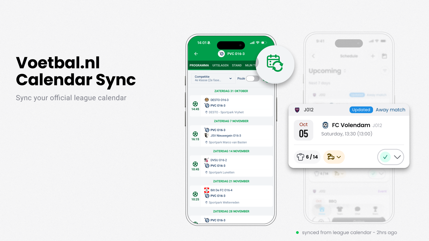 Voetbal.nl Calendar Sync