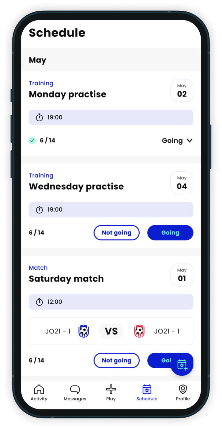 Schedule overview smaller