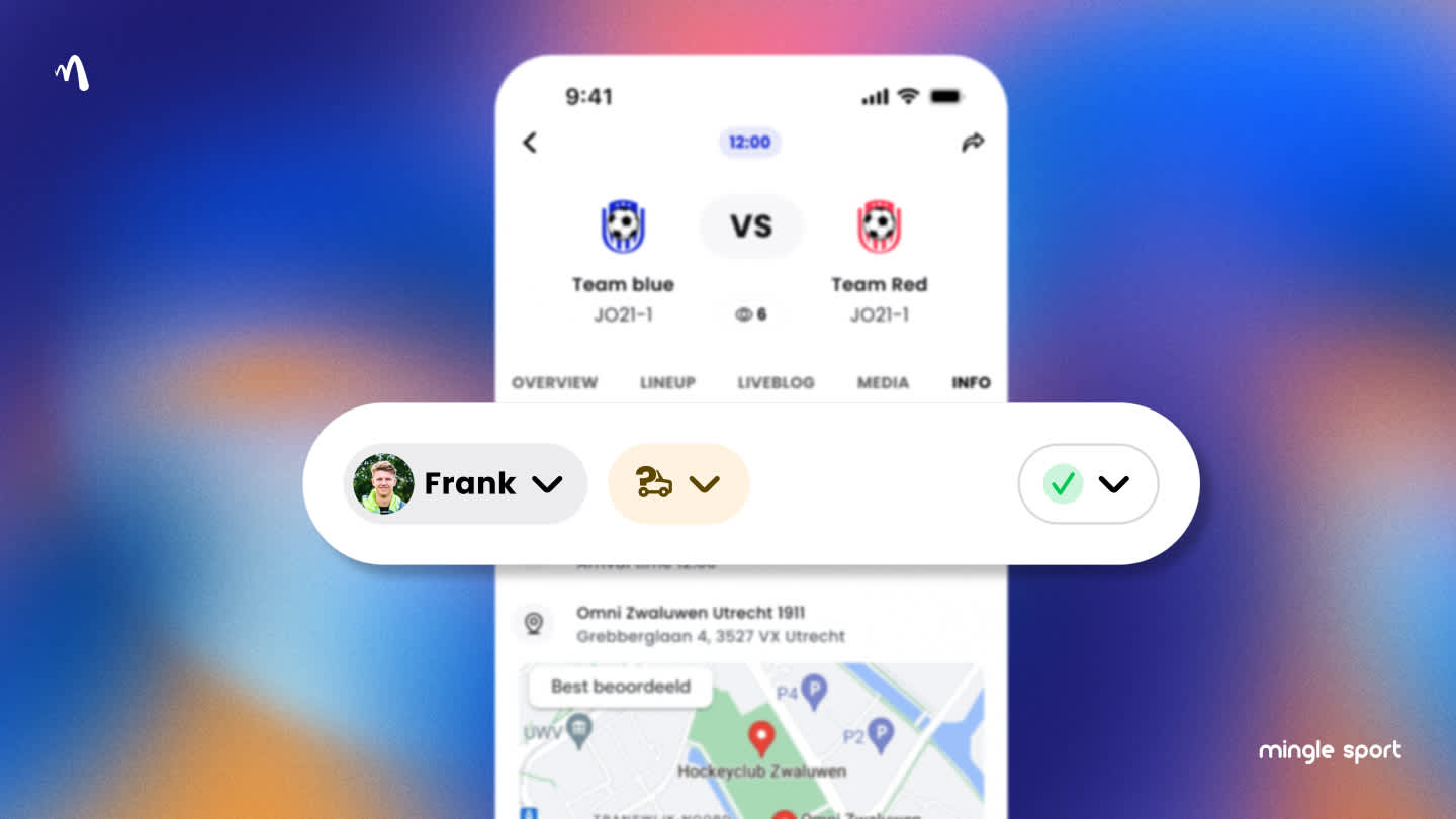 Scheduling matches and training practices for your football soccer team with Mingle Sport