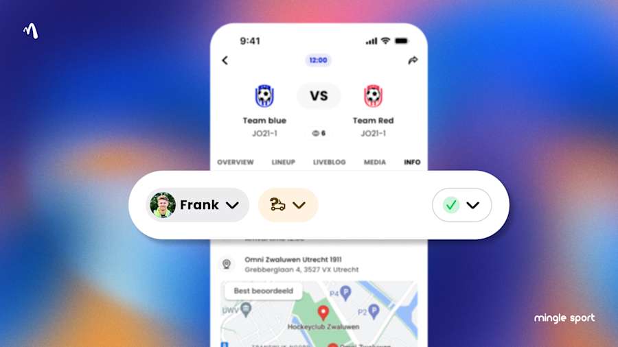 Scheduling matches and training practices for your football soccer team with Mingle Sport