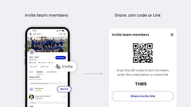 Join Sports Sport team management App Mingle Sport - Setup your team | Mingle Sport