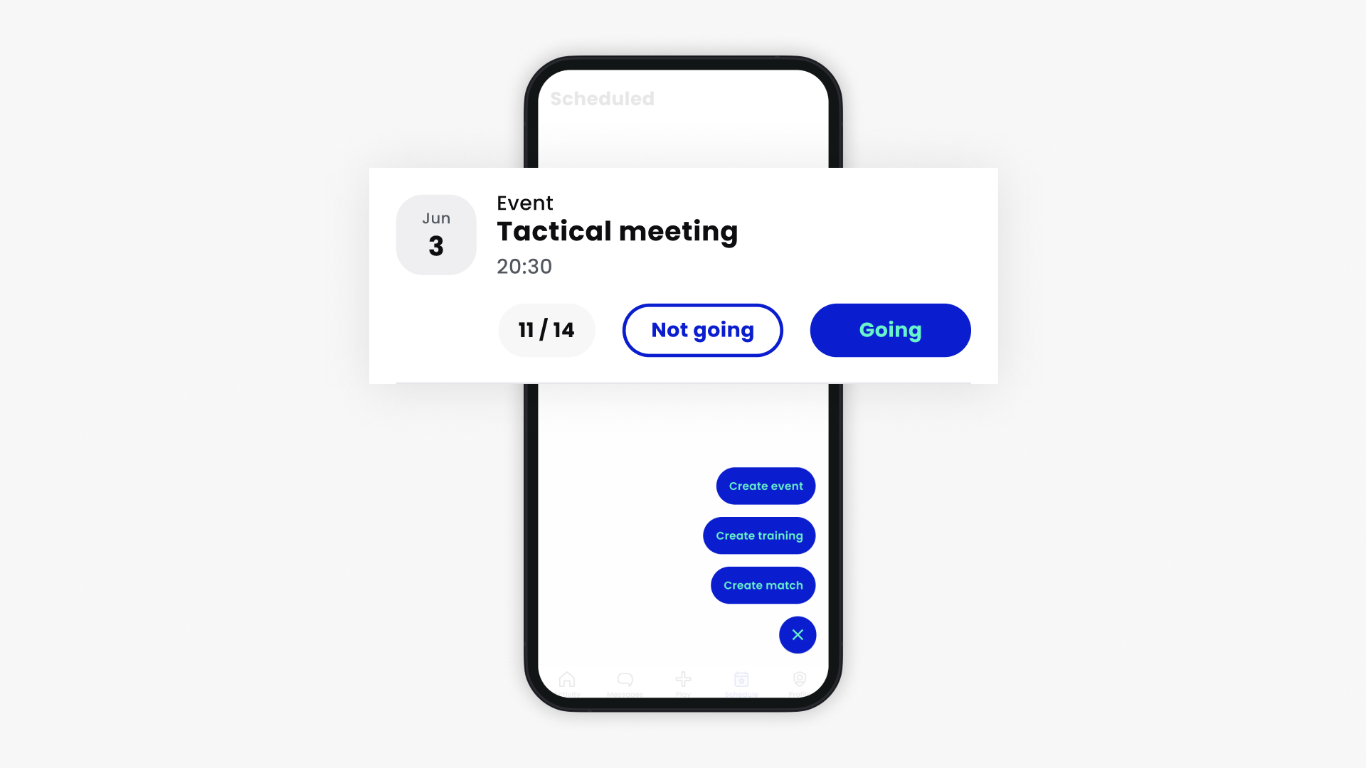 Visuele helpartikel – Teamevenement aanmaken