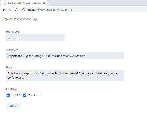Figure 6 Test Incident Form