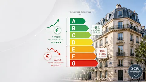 illustration de l'impact du DPE sur le prix de vente
