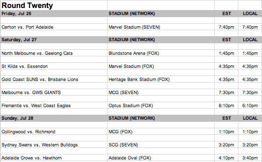 Round 20 - 2024