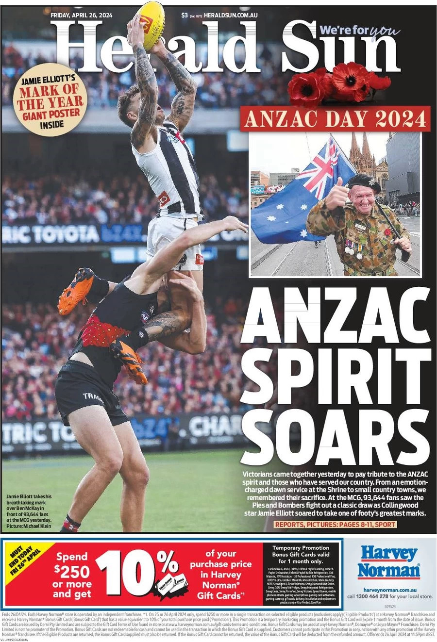Herald Sun front page