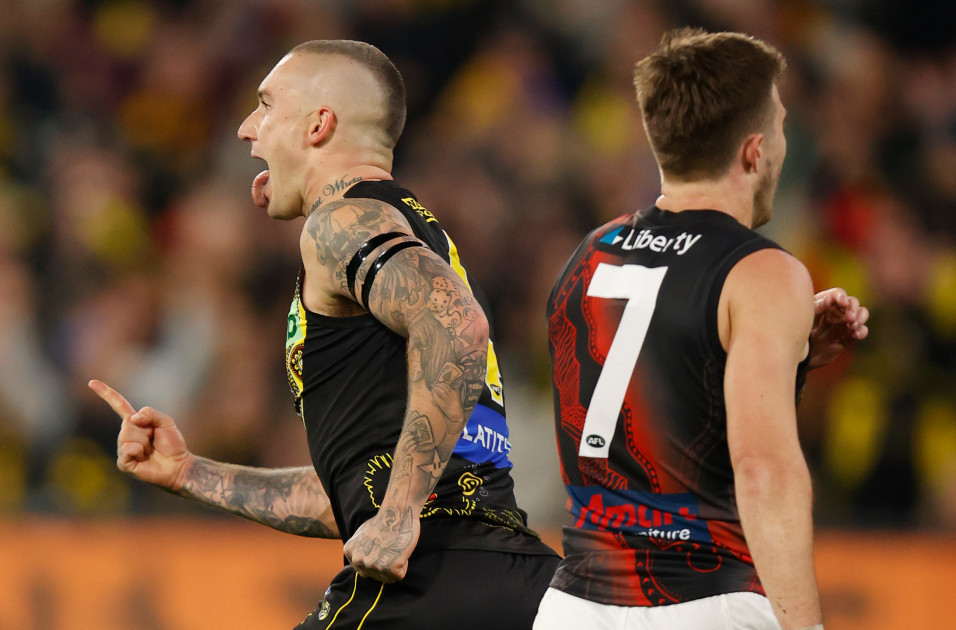 AFL Round 12: Richmond Tigers kick away after Essendon Bomber scare as  Darcy Parish breaks record