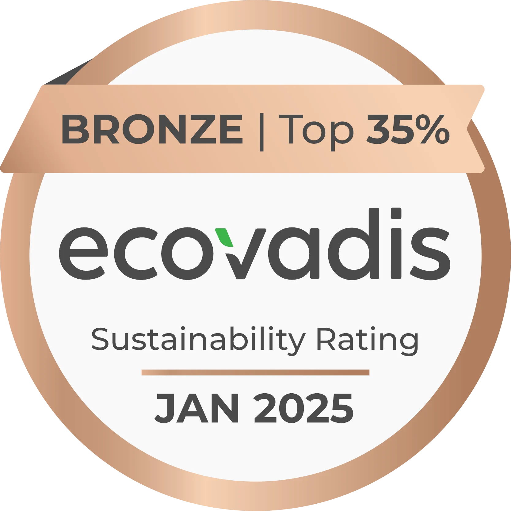 Bronze Ecovadis Sustainability Rating 2025 Bronze Ecovadis Sustainability Rating 2025